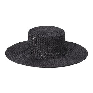 LACK OF COLOR SUNNYDIP NOIR STRAW BOATER